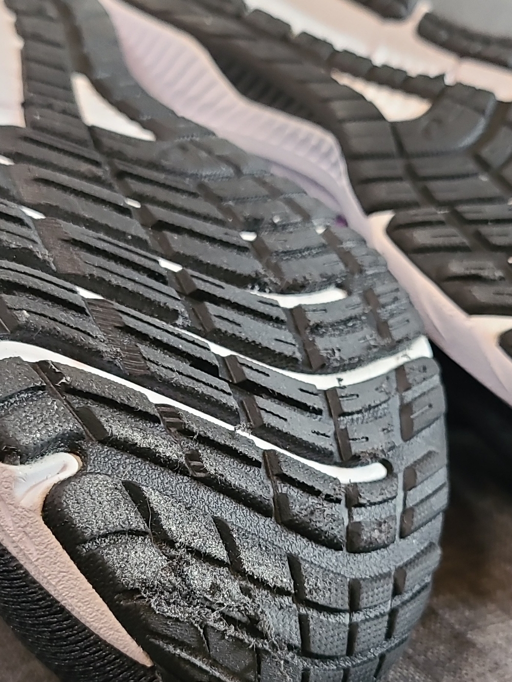 ASICS Women's Gray Running Shoes with Purple Accents - Picture 9 of 14